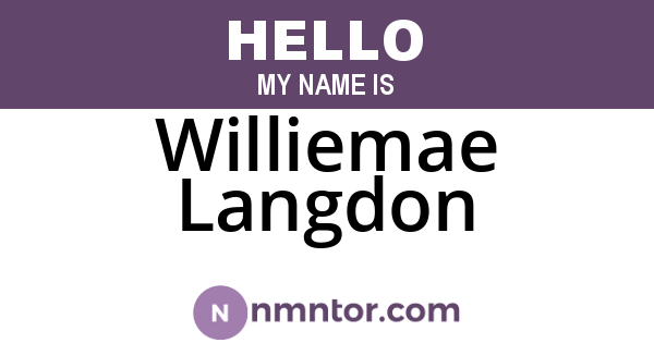 Williemae Langdon