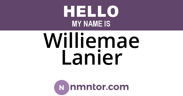 Williemae Lanier