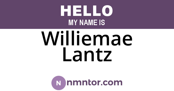 Williemae Lantz