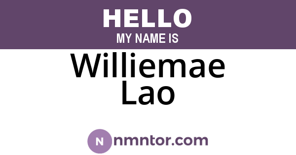 Williemae Lao
