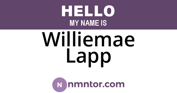 Williemae Lapp