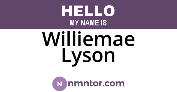 Williemae Lyson