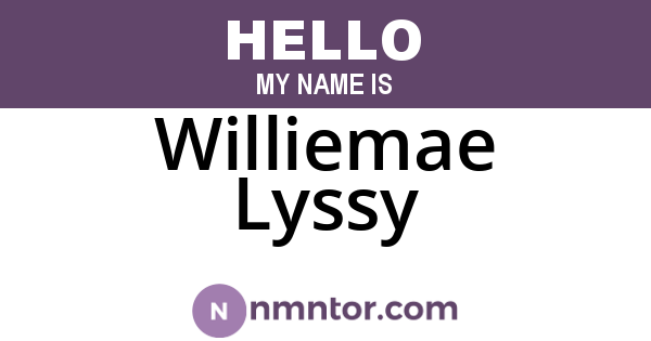 Williemae Lyssy