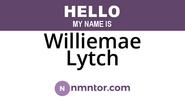 Williemae Lytch