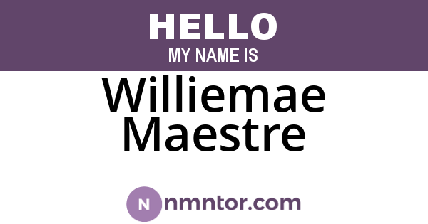Williemae Maestre