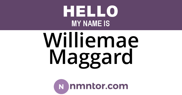 Williemae Maggard