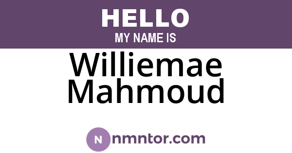 Williemae Mahmoud