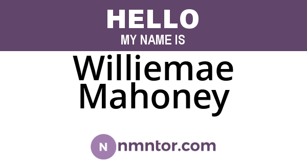 Williemae Mahoney