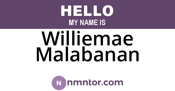Williemae Malabanan