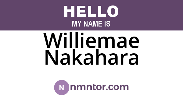 Williemae Nakahara