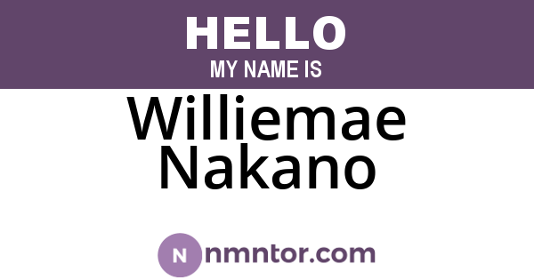 Williemae Nakano