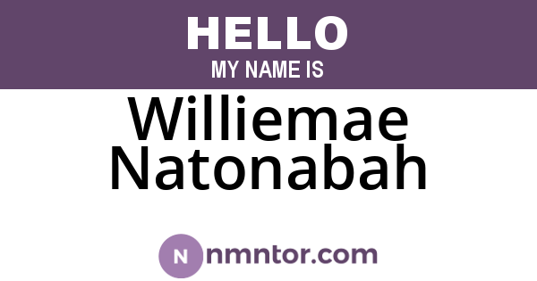 Williemae Natonabah
