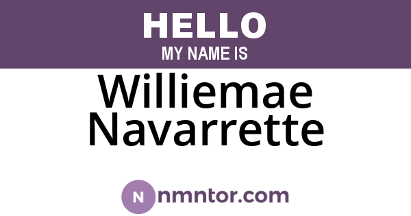Williemae Navarrette