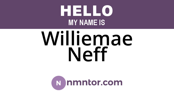 Williemae Neff