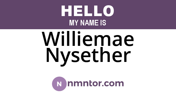 Williemae Nysether