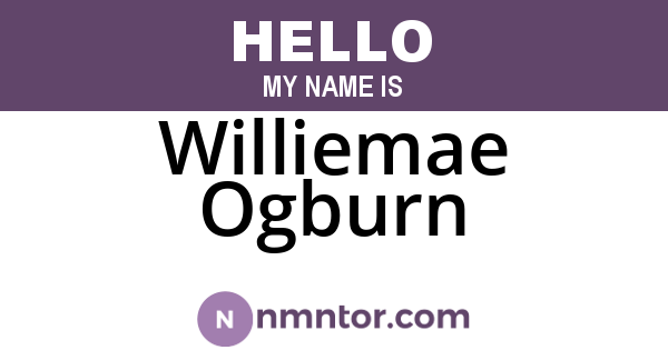 Williemae Ogburn