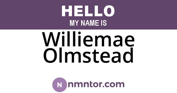 Williemae Olmstead