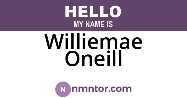 Williemae Oneill