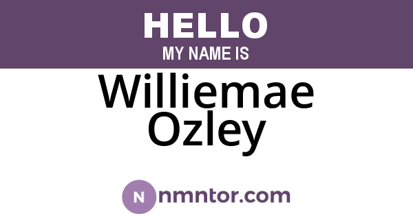 Williemae Ozley