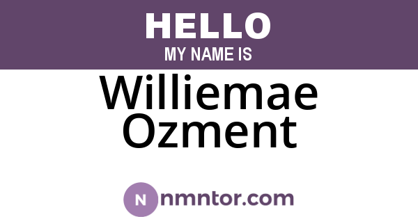 Williemae Ozment