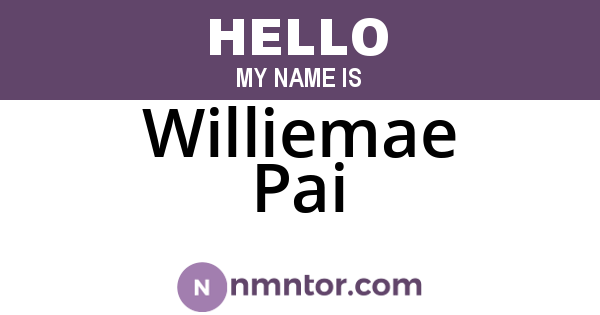 Williemae Pai
