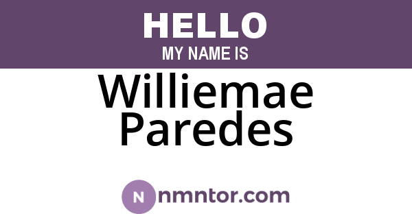 Williemae Paredes