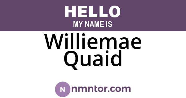 Williemae Quaid