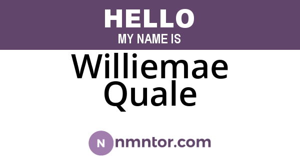 Williemae Quale