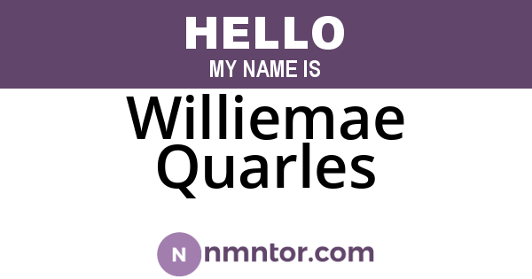 Williemae Quarles