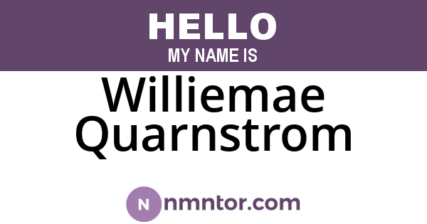 Williemae Quarnstrom
