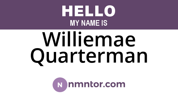 Williemae Quarterman
