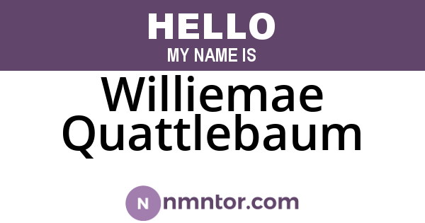 Williemae Quattlebaum