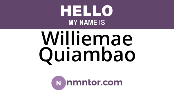 Williemae Quiambao