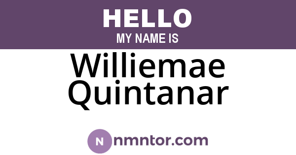 Williemae Quintanar