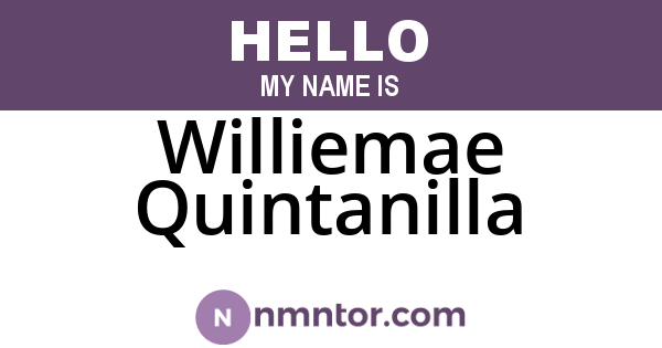 Williemae Quintanilla