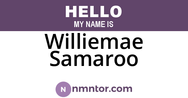 Williemae Samaroo