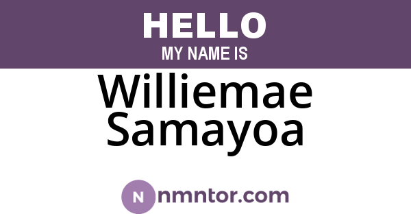 Williemae Samayoa