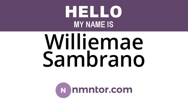 Williemae Sambrano