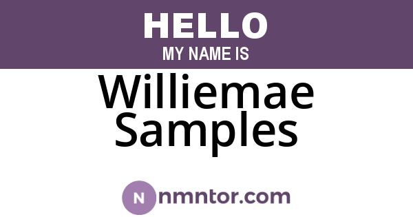 Williemae Samples