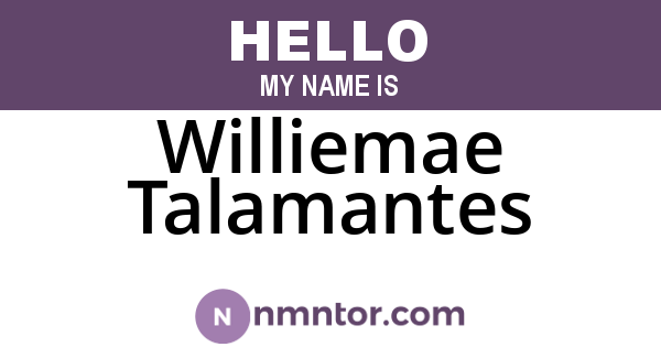Williemae Talamantes