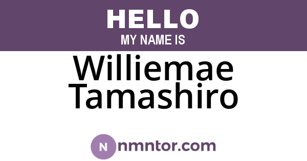 Williemae Tamashiro
