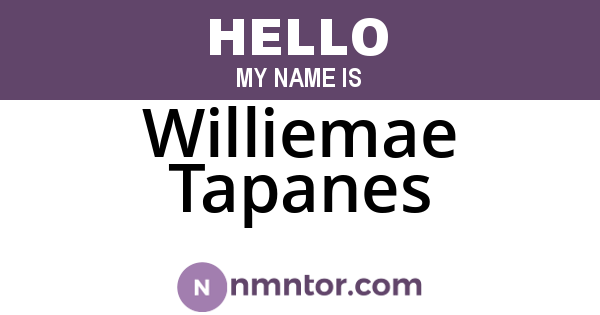 Williemae Tapanes