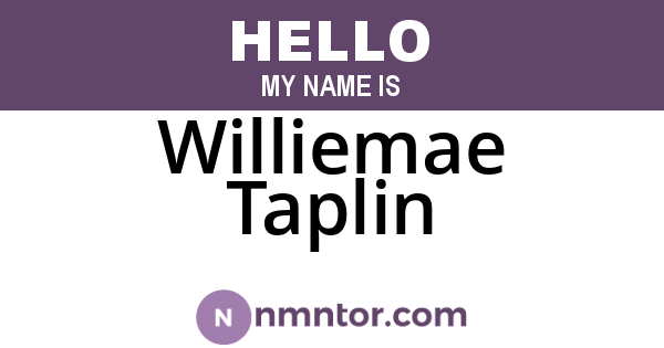 Williemae Taplin