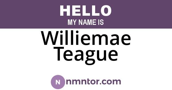 Williemae Teague