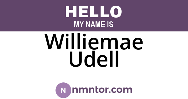 Williemae Udell