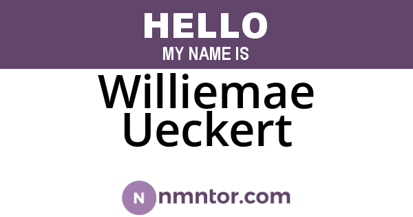 Williemae Ueckert
