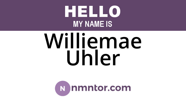 Williemae Uhler