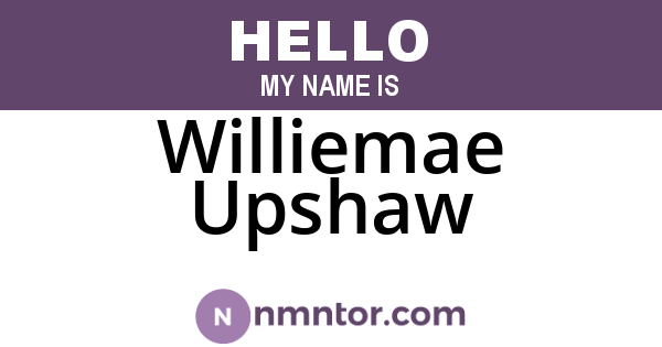 Williemae Upshaw