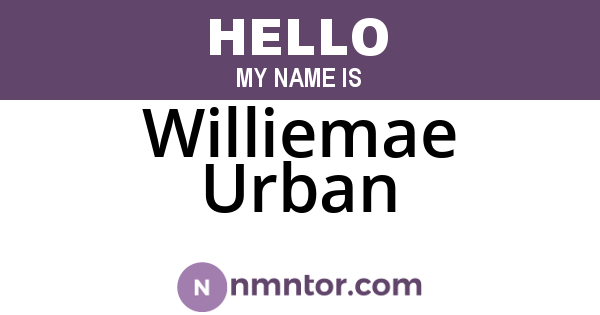 Williemae Urban