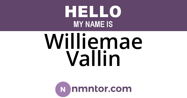 Williemae Vallin